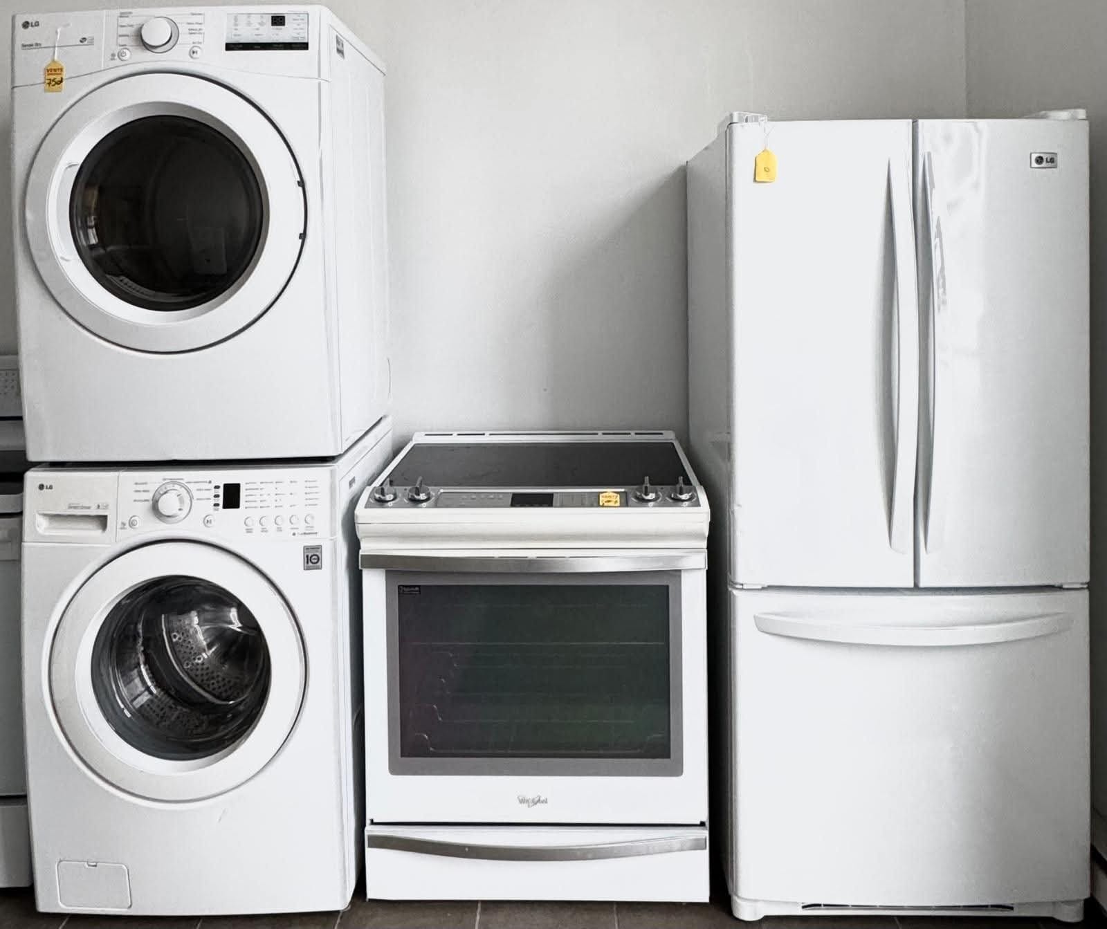pack-4-electromenagers-frigidaire-laveuse-secheuse-cuisiniere
